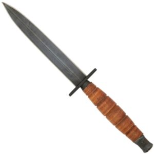 Dague commando lame acier noire double tranchant