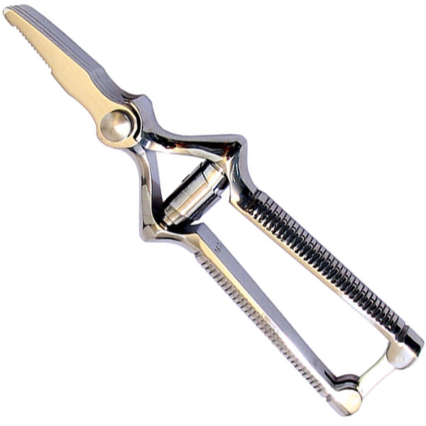 Masticateur droit 18 cm en acier chromé