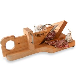 Guillotine à saucisson socle bois d'hêtre Fabrication Française