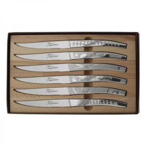 Coffret 6 Couteaux Le Thiers Décors Maison tout métal Qualité France